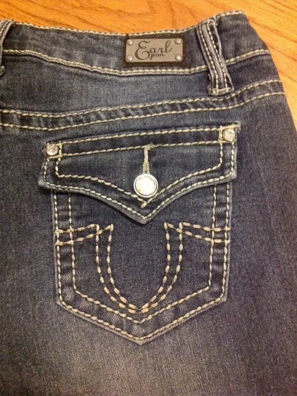 EARL Horse Shoe Women s Denim Blue Jeans size 6P #3